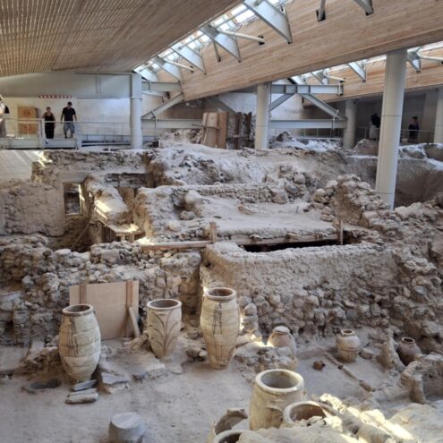 Akrotiri Santorini archaeological site