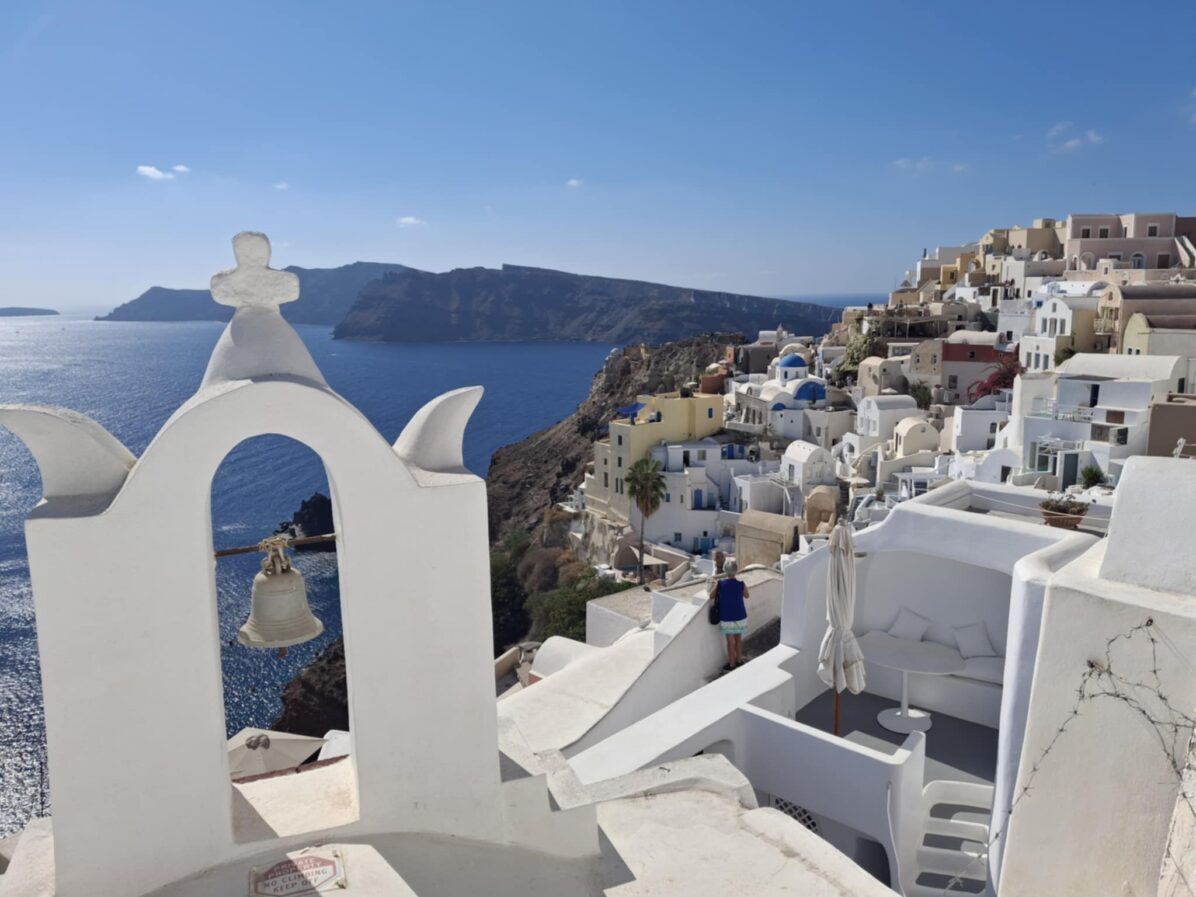 Santorini-blue and white church